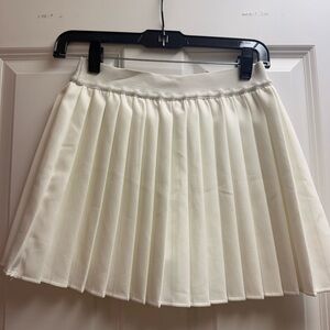 By Together Cream Pleated Circle Skirt